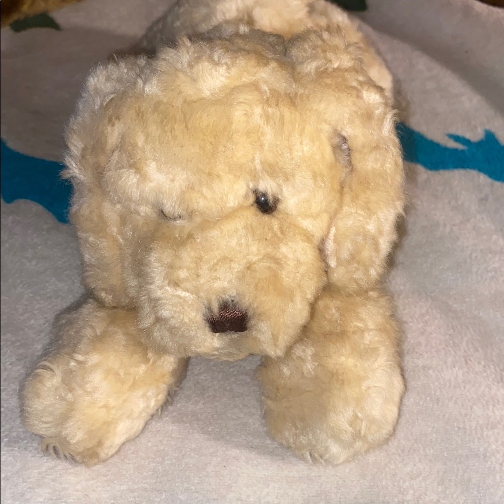 Plush Cream Stuffed Dog Toy